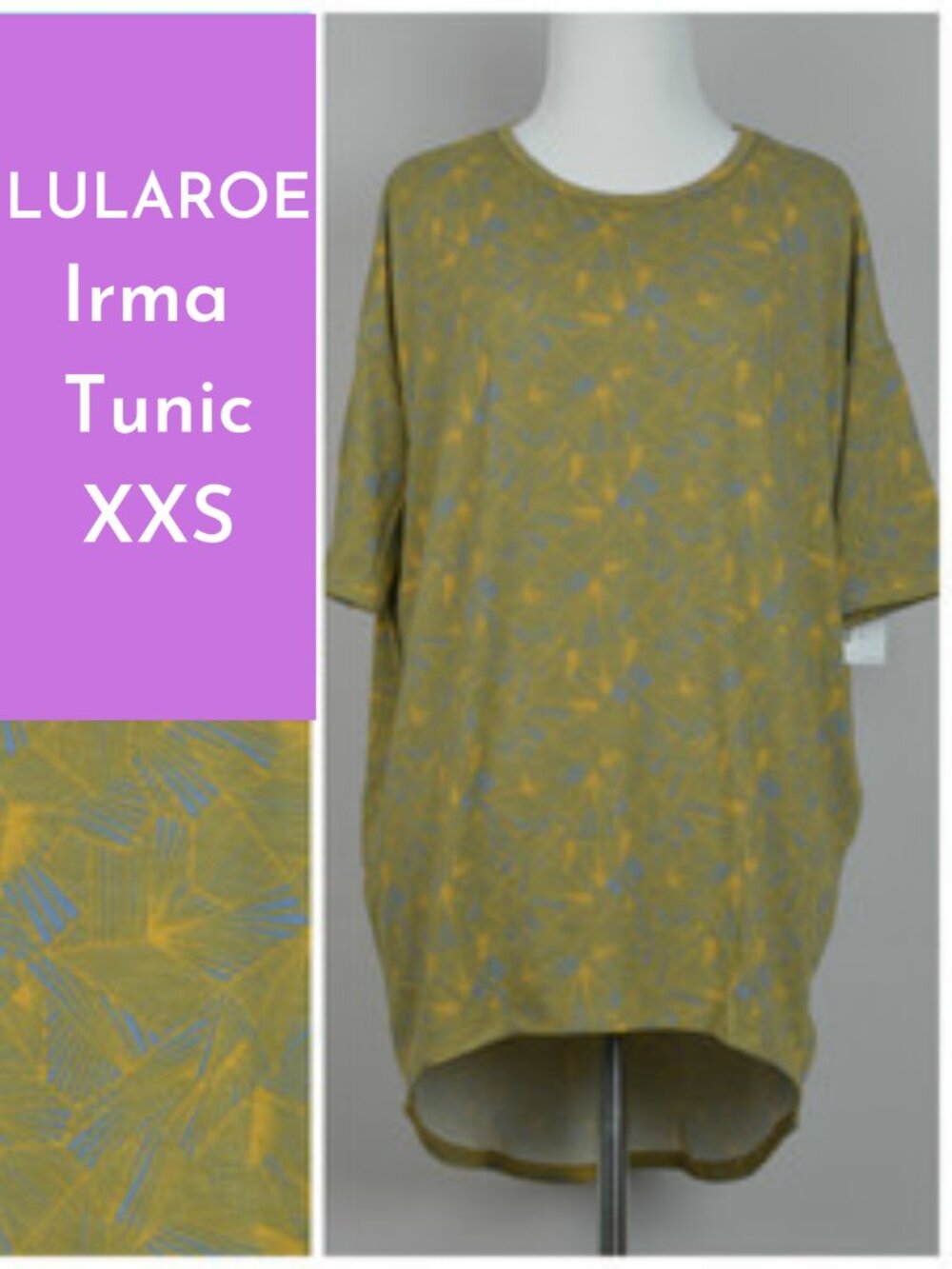 NWT XXS Irma Abstract Print